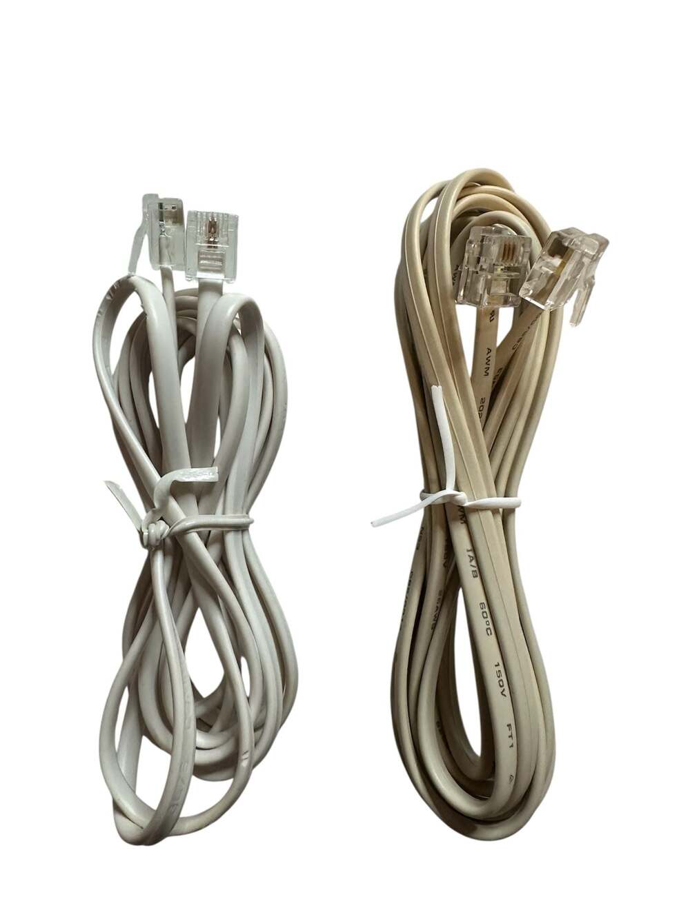Set of 2 RJ11 Modular Telephone Line Cords